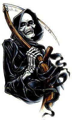 Grim reaper Decal Sticker right