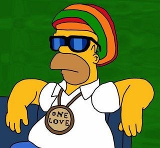 Homer with Rasta Hat