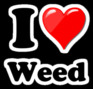 i love weed sticker 33