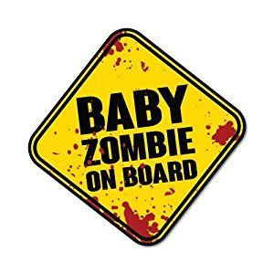 baby zombie on board decal