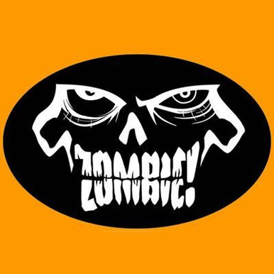 Walking Dead Zombie Sticker OVAL