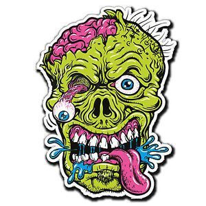 ZOMBIE SKULL EYE BRAIN TOUNG STICKER
