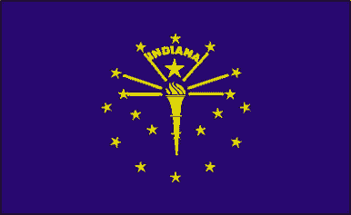 indiana State Flag Sticker