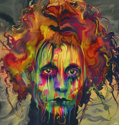 1 Psychedelic faces wall decal car sticker 20