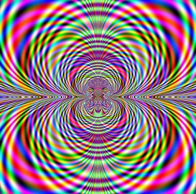 psychedelic patterns wall decal or window sticker 07