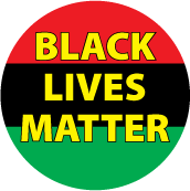 BLACK LIVES MATTER on African American flag background sticker