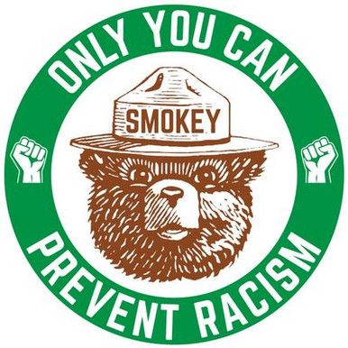 ONLY YOU CAN PREVENT RACISM STICKER