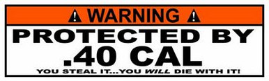 Protected By Funny Warning Sticker Set 04
