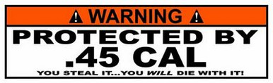 Protected By Funny Warning Sticker Set 06