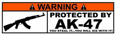 Protected By Funny Warning Sticker Set 09