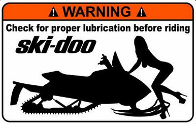 SkiDoo Funny Warning Sticker Set 4