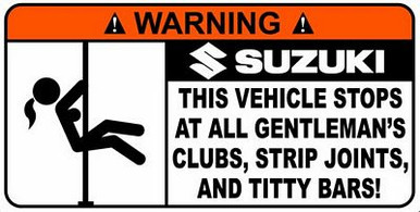 Suzuki Funny Warning Sticker Set 5