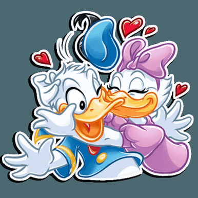 donald duck daisy duck d cartoon sticker 22