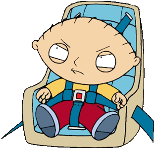 stewie mad car seat family guy sticker