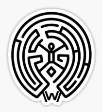 gun control west world maze B&W sticker