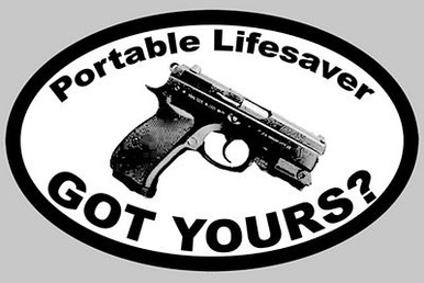 Portable Lifesaver oval sticker