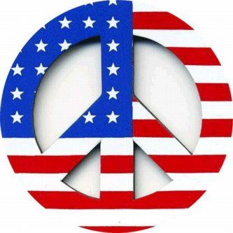 18F Peace Flag Decal