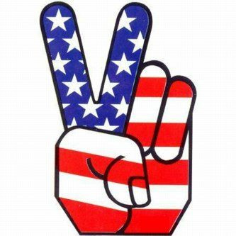 18G Peace Hand Flag