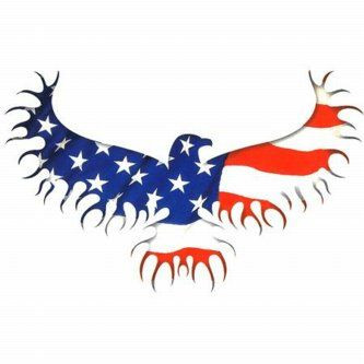 18H Eagle Flag Decal
