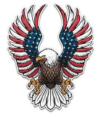 American Eagle Flag USA United States Patriot Sticker