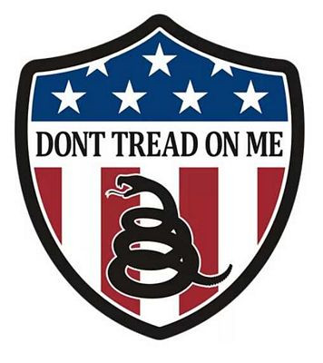 Dont Tread on Me American Shield Sticker
