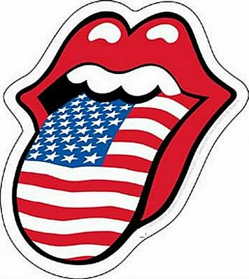 rolling stones USA tongue sticker