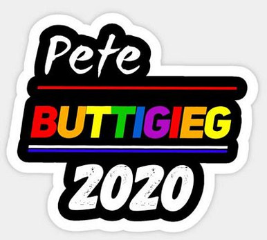Pete Buttigieg 2020 Sticker RAINBOW