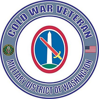 cold war military district of Washington veteran sticker