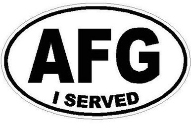 I served MILITARY OVAL DECALS AFG