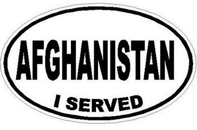 I served MILITARY OVAL DECALS AFGHANISTAN