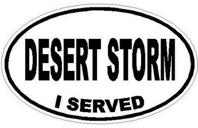 I served MILITARY OVAL DECALS DESERT STORM