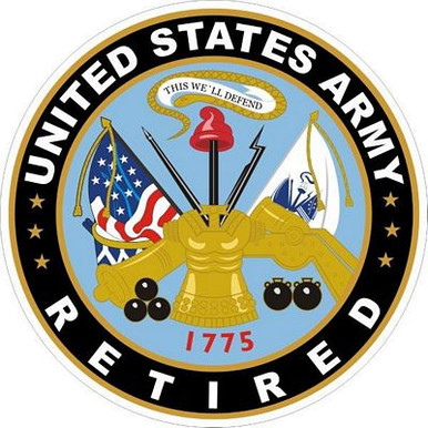 US army retired veteran sticker