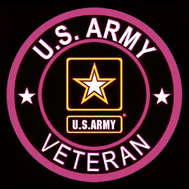us army veteran PINK CIRCLE STICKER