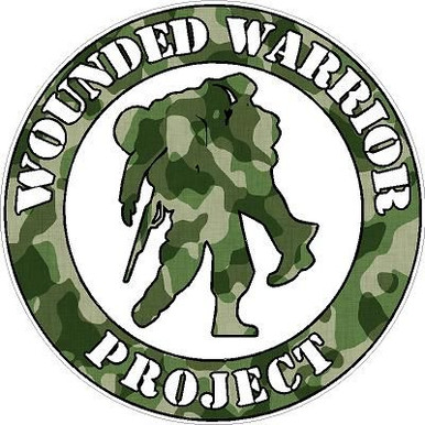 WOUNDED WARRIOR FILLS green camo sticker