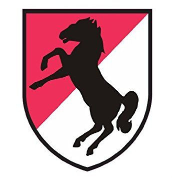 11th armored cavalry regiment black horse vinyl decal