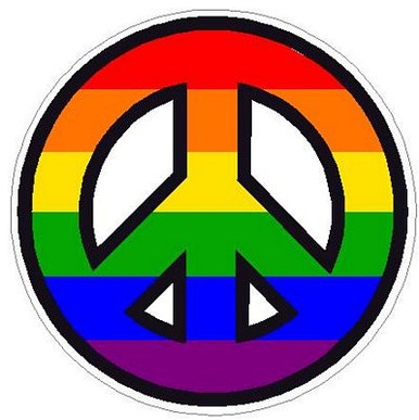 15c Peace Rainbow Decal