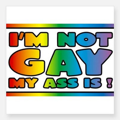 1 I'm not gay  my ass is sticker