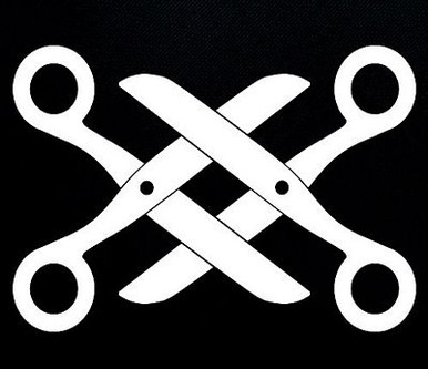 lesbian scissors vinyl decal sticker