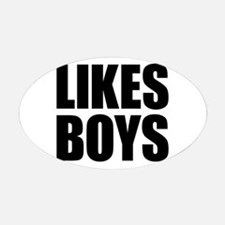 likes boys sticker oval