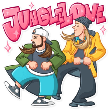 jay and silent bob funny cartoon wall sticker 20