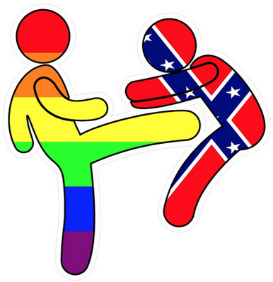 trump lgbt response decal