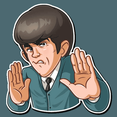 beatles music group sticker 10