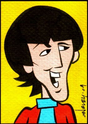 BEATLES toon George Harrison COLOR