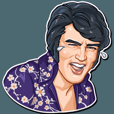 elvis presley the king music band sticker 1