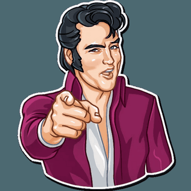 elvis presley the king music band sticker 11