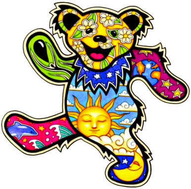 Grateful dead Band Vinyl Decal Stickers RAINBOW BEAR