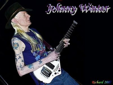 Johnny Winter Color Band Sticker