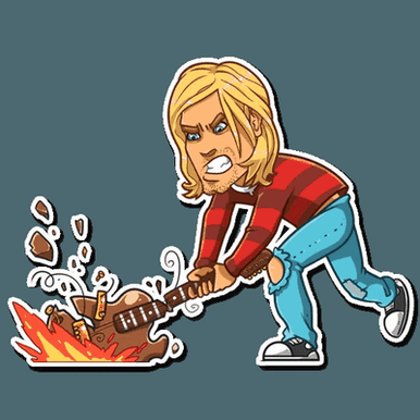 NIRVANA kurt cobain grunge is dead band sticker 09