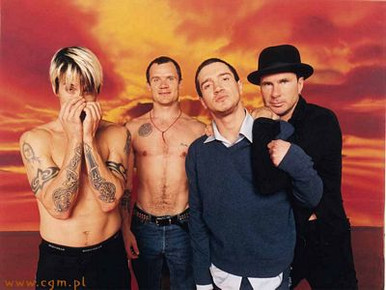 Red Hot Chili Peppers 2 Color Band Decal