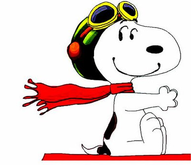 snoopy flying ace peanuts snoopy CAR STICKER